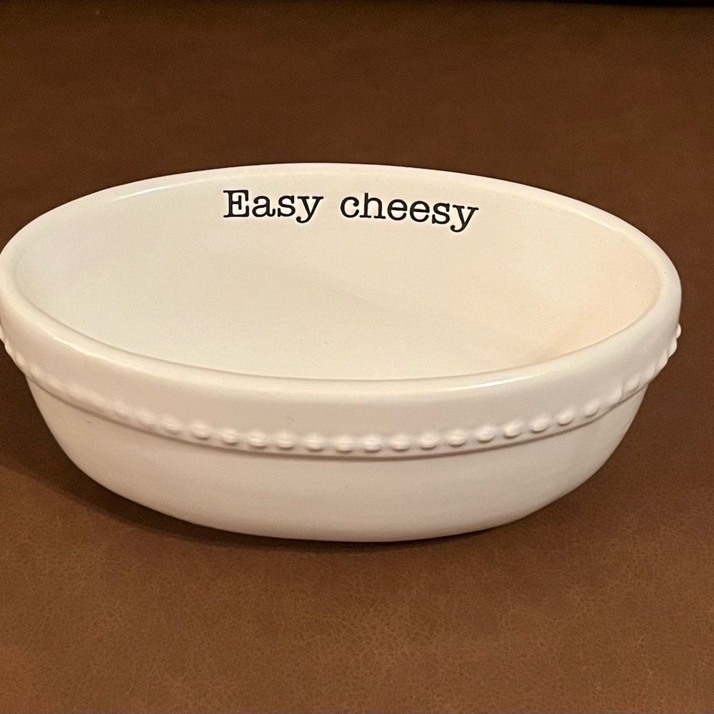 Mud Pie “Easy Cheesy” Oval Dip Bowl
